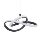 Pendente Anéis Alumínio Preto Space LLUM Bronzearte