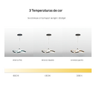 Pendente Anéis Alumínio Preto Space LLUM Bronzearte