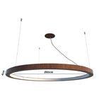 Pendente Anel 60cm Led 2700k 25w Em Madeira Imbuia