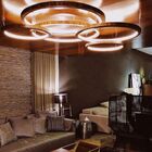 Pendente Anel 60cm Led 2700k 25w Em Madeira Imbuia