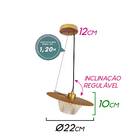 Pendente Anemona Em Metal E Vidro Starlux Gh-001 Para Lâmpada