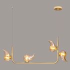 Pendente Angel Lt009-ab Ouro Fosco E Ambar + Led 4x G9 Bq Sta