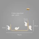 Pendente Angel Lt009-wh Ouro Fosco E Branco P/ 4x G9 Starlux