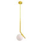 Pendente Angular Globo P/ E-27 Bolinha Dourado St1592