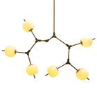 Pendente Apple 6 Globo Vidro Starlux+ Led G9 110v Branco Quen