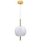 Pendente Apple Com Globo Leitoso + Led G9 5w Branco Quente 11