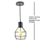 Pendente Aramado  Luminária Gaiola Preto