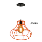 Pendente Aramado Balão Retrô Laranja