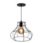 Pendente Aramado Balão Retrô Preto