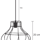 Pendente Aramado Balão Retrô Roxo