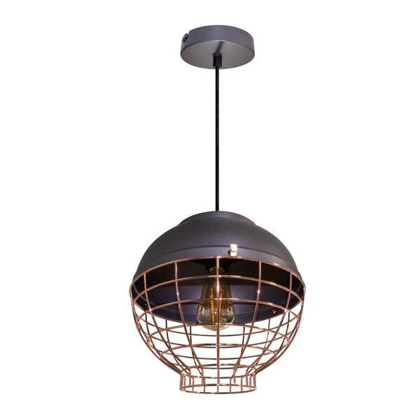 Pendente Aramado Cobre E Cinza Fosco Pd1110 St1507