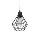 Pendente Aramado Diamante Preto Fosco 17x22cm 30031