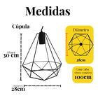 Pendente Aramado Diamond P Alumínio E Aço Ø280mm X H300mm - P