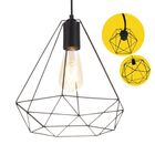 Pendente Aramado Diamond P Alumínio E Aço Ø280mm X H300mm - P