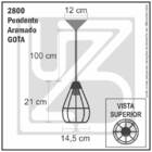 Pendente Aramado Gota - Cobre