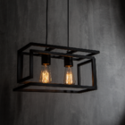 Pendente Aramado Infinity Design Preto Microtextura 2xe27