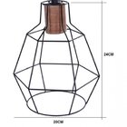 Pendente Aramado Lanterna Com Bocal Em Madeira Adm Iluminação