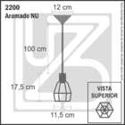 Pendente Aramado Nu - Cobre