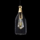 Pendente Aramado Preto E Dourado Copper Garrafa Xn004g Bella