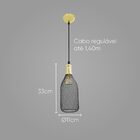 Pendente Aramado Preto E Dr Copper Garrafa Xn004g + E27 220v