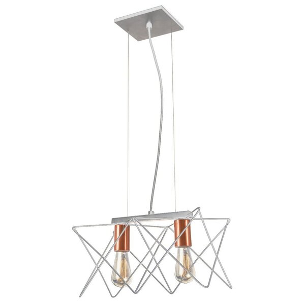 Pendente Aramado Triangular 2 Lâmpadas 6190 Pantoja & Carmona