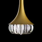 Pendente/arandela Ouro E Ambar Korina 12cm + Led 1x G9 Bf Sta