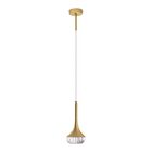 Pendente/arandela Ouro E Ambar Korina 12cm + Led 1x G9 Bf Sta