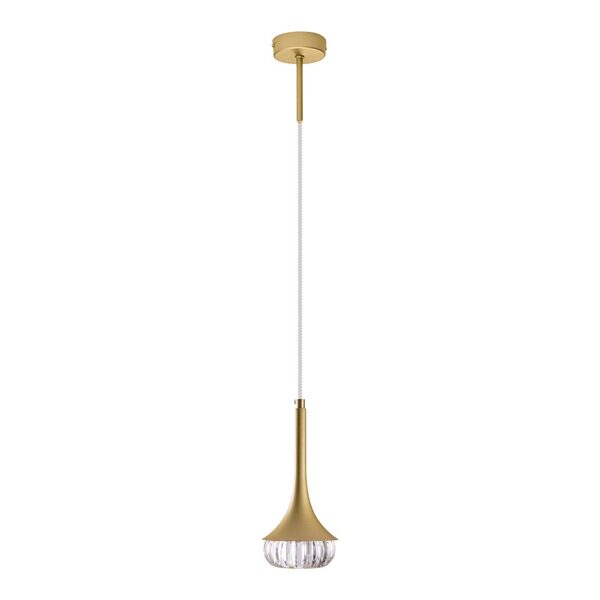 Pendente/arandela Ouro E Ambar Korina 12cm + Led 1x G9 Bf Sta