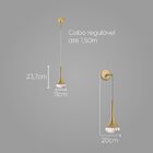 Pendente/arandela Ouro E Ambar Korina 12cm + Led 1x G9 Bf Sta