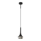 Pendente/arandela Preto E Smoky Korina 12cm + Led 1x G9 Bq St