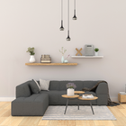 Pendente/arandela Preto E Smoky Korina 12cm + Led 1x G9 Bq St