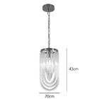 Pendente Arch Bronze 20x43cm Para 1xe27 Vidro Transparente Bi