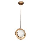 Pendente Artemis Ouro Fosco Globo Vidro Vl011 Starlux + 2x G9