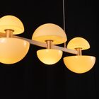 Pendente Artemis Vidro Ouro Fosco Br 93cm + 8x G9 Bq Starlux