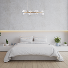 Pendente Artemis Vidro Ouro Fosco Br 93cm + 8x G9 Bq Starlux