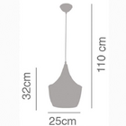 Pendente Artenisa Alumínio Dourado Premier