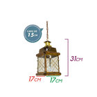 Pendente Artesanal Latão Argélia Ouro Velho 31cm Vintage Rust