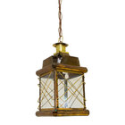 Pendente Artesanal Latão Argélia Ouro Velho 31cm Vintage Rust