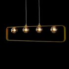 Pendente Aruna Ouro E Ambar Globo Vidro + 4x G9 Bq Zr094 Star