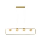 Pendente Aruna Ouro E Ambar Globo Vidro P/ 4x G9 Zr094 Starlu