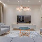 Pendente Asta Cobre E Transparente Para 6 Lâmpadas G9 Bivolt