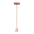 Pendente Attena Uno Redondo Alumínio Rose Gold Bivolt