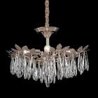 Pendente Autumn Cromado Cristal Transparente Para 5xe14 50x35