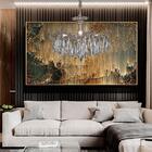 Pendente Autumn Cromado Cristal Transparente Para 5xe14 50x35