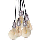 Pendente Avant Benjamim Cromado Para 5 Lampada E27