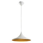 Pendente Avant Chamonix Aco Branco Fosco/ouro Para 1 Lampada