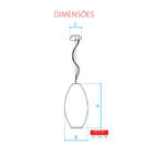 Pendente Avant Polaris Vidro Branco Brilhante Para 1 Lampada