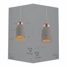 Pendente Avant Stove Cimento 13cm Cobre E27 Bivolt