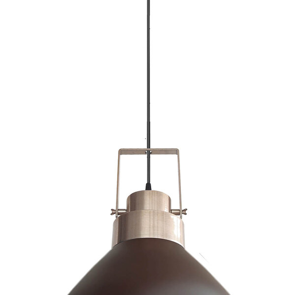 Pendente Aveiro Cafe/dourado 1 Lâmpada E27 - Kin