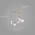 Pendente Babel Lt008-cl Ouro Cupula Vidro G9 Starlux St2558